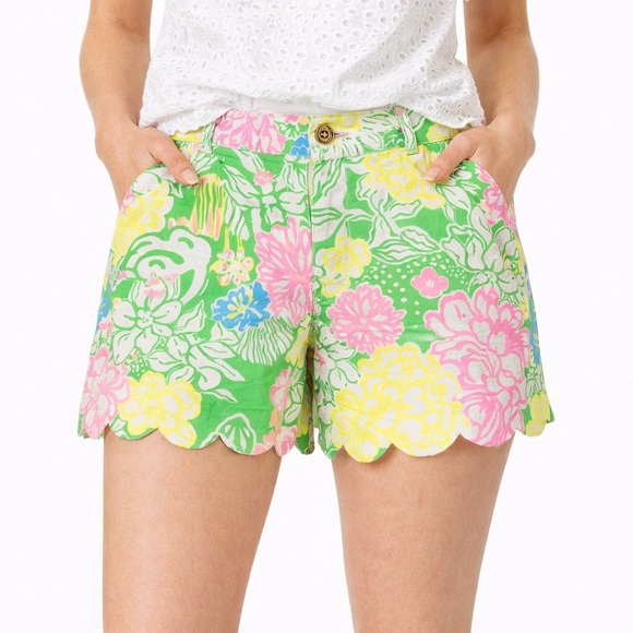 Lilly Pulitzer Nwt Buttercup Short Women's 00 Hibiscus Stroll Resort Floral